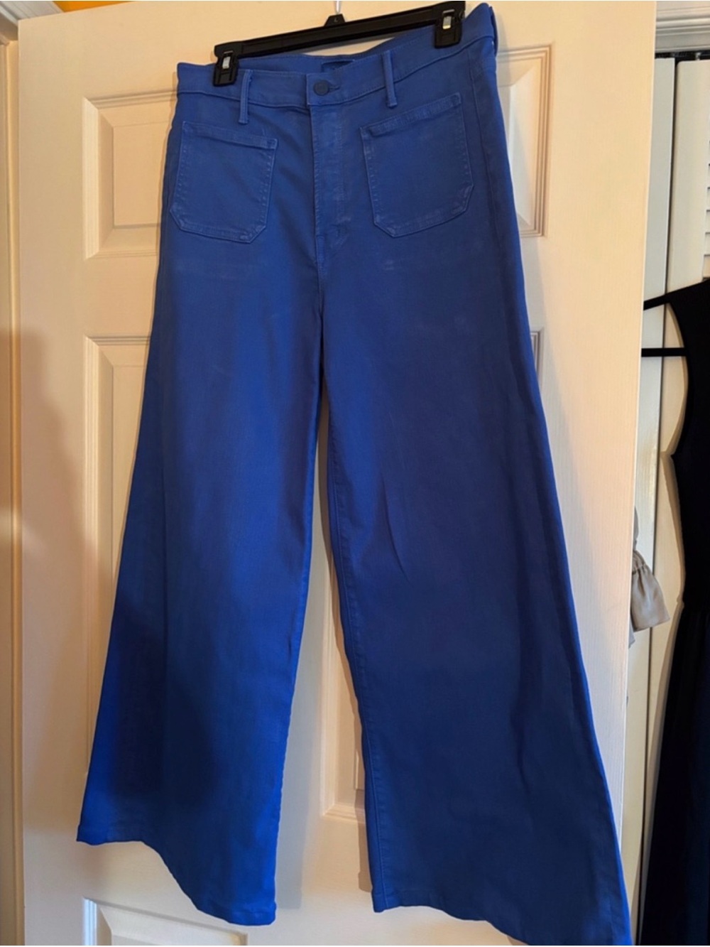 Mother denim Wide Leg High-Rise Jeans in Royal Blue jean Womens 28